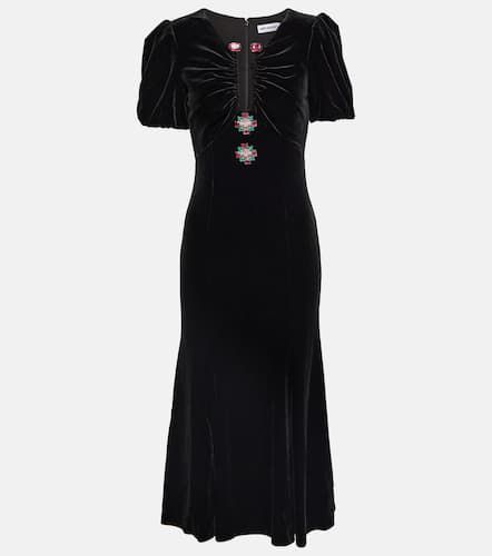 Embellished velvet midi dress - Self-Portrait - Modalova