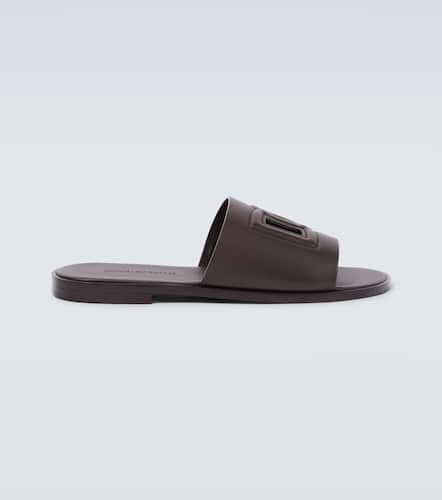 Dolce&Gabbana DG leather slides - Dolce&Gabbana - Modalova