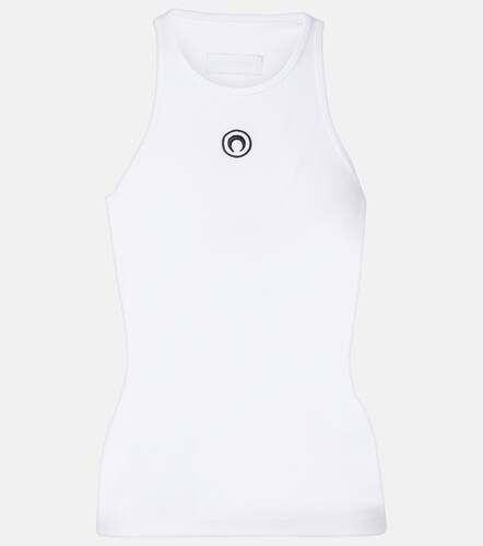 Moon cotton-blend jersey tank top - Marine Serre - Modalova