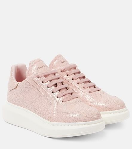 Oversized leather sneakers - Alexander McQueen - Modalova