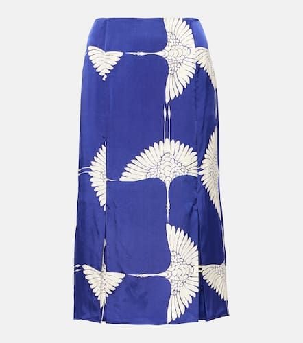 Levy printed twill midi skirt - Khaite - Modalova