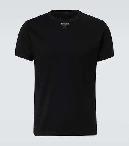 Camiseta Triangle de jersey de algodón - Prada - Modalova