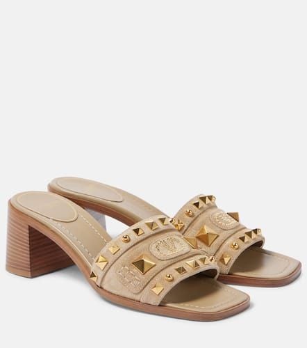 Plaster Caster 50 studded suede mules - Valentino Garavani - Modalova