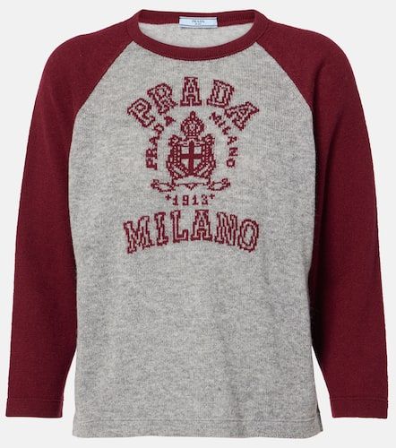 Prada Pullover in cashmere con logo - Prada - Modalova