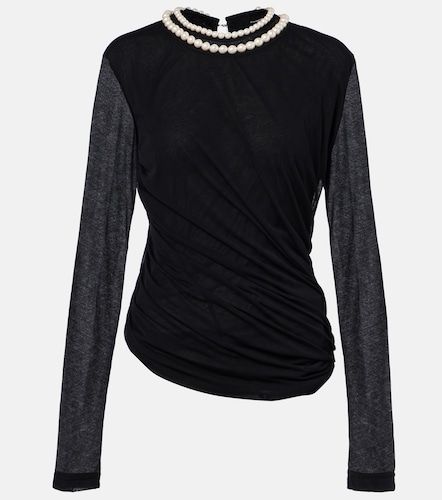Top de algodón drapeado adornado - Junya Watanabe - Modalova