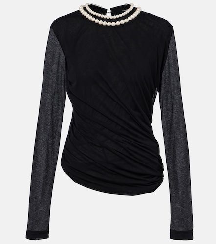 Top de algodón drapeado adornado - Junya Watanabe - Modalova
