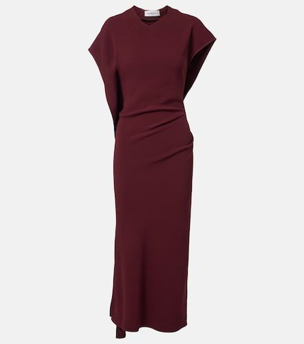 Vestido midi Victoria de crepé de cady drapeado - Victoria Beckham - Modalova