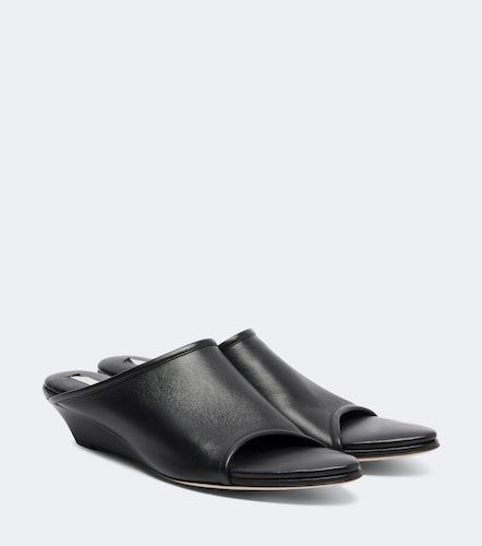 Stretch leather wedge mules - Christen - Modalova