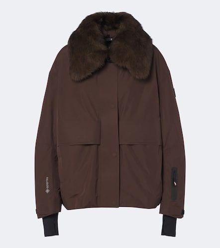 Shearling-trimmed down ski jacket - Moncler Grenoble - Modalova