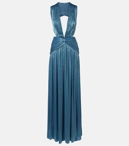 Draped open-back jersey gown - Costarellos - Modalova