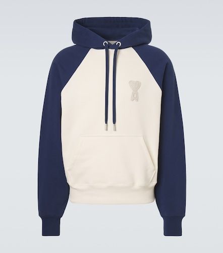 Felpa con cappuccio in cotone con logo - Ami Paris - Modalova