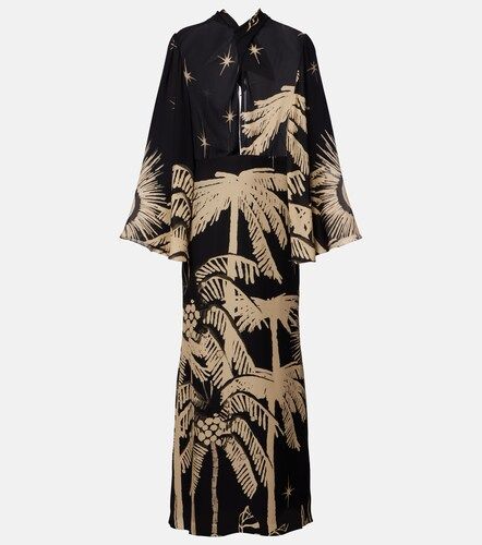 Printed silk maxi dress - Johanna Ortiz - Modalova
