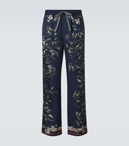 Pantaloni a gamba larga in twill di seta - Dolce&Gabbana - Modalova