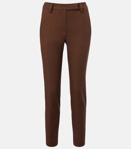 Cotton-blend slim pants - Brunello Cucinelli - Modalova