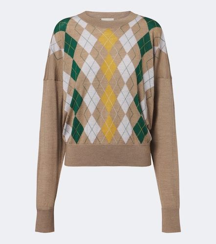 Pullover Tammy in lana e seta a rombi - Khaite - Modalova