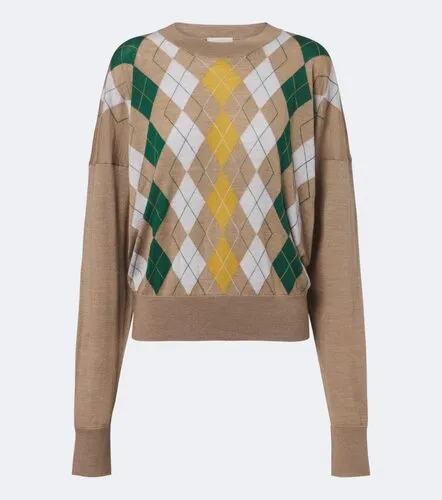 Tammy wool and silk argyle sweater - Khaite - Modalova