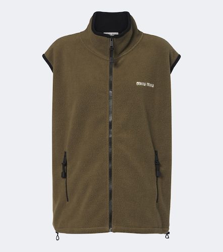 Chaleco de forro polar con logo - Miu Miu - Modalova