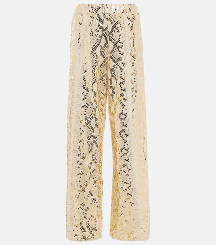 OsÃ©ree Metallic snake-print wide-leg pants - Oseree - Modalova