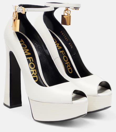 Padlock platform leather sandals - Tom Ford - Modalova