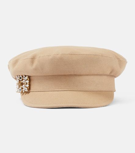 Broche Vivier denim newsboy cap - Roger Vivier - Modalova