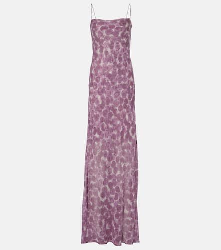 Printed silk chiffon slip dress - Dries Van Noten - Modalova