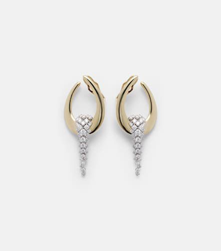 Golden Strada 18kt earrings with diamonds - Yeprem - Modalova