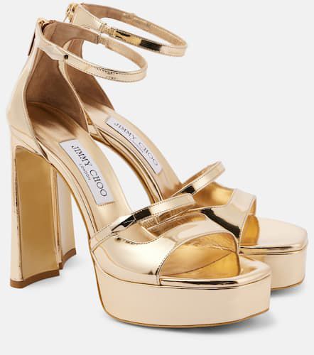 Claressa metallic leather platform sandals - Jimmy Choo - Modalova