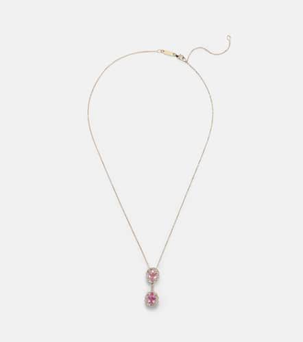 Kt pendant necklace with diamonds and sapphire - Suzanne Kalan - Modalova