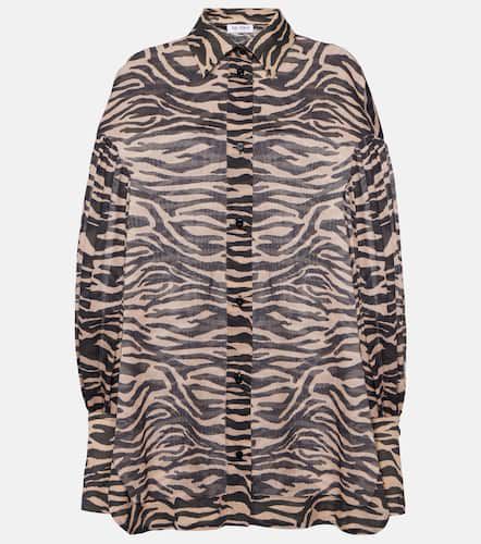 Zebra-print puff-sleeve oversized shirt - The Attico - Modalova