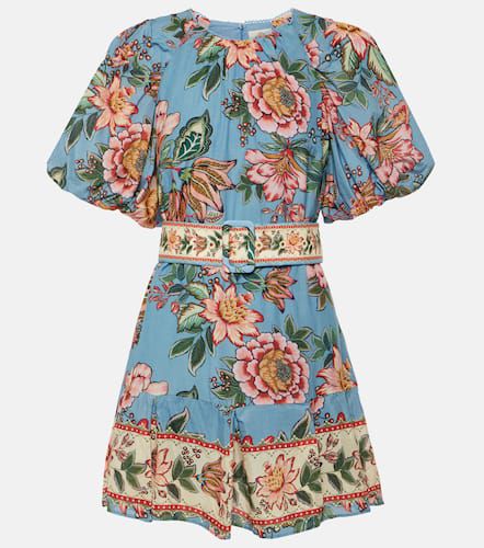 Vestido corto de mezcla de algodón floral - Farm Rio - Modalova