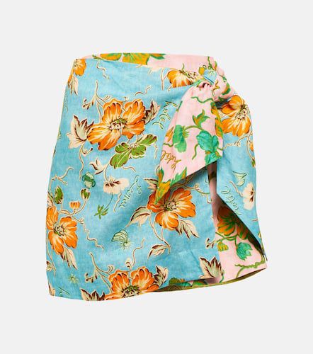 Alémais Minifalda envolvente de lino floral - Alemais - Modalova