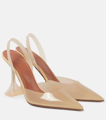 Holli Glass 95 PVC slingback pumps - Amina Muaddi - Modalova