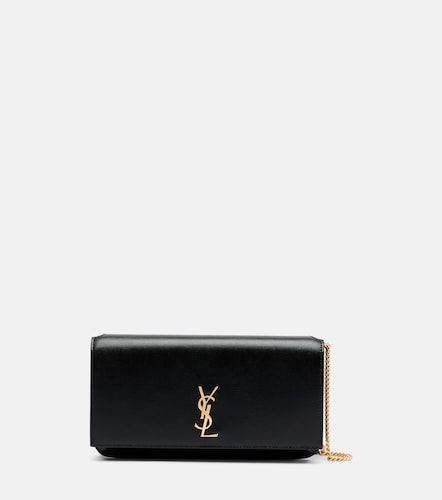 Cassandre leather phone pouch - Saint Laurent - Modalova