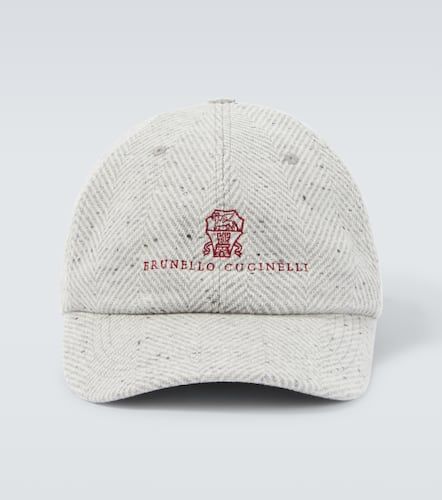 Logo wool and cashmere baseball cap - Brunello Cucinelli - Modalova