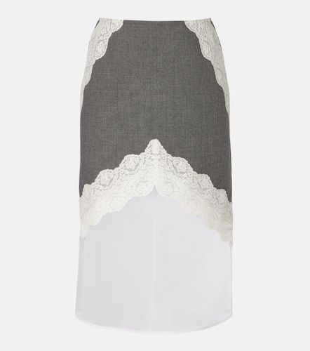 Lace-trimmed wool midi skirt - Jil Sander - Modalova