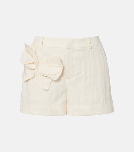 Shorts de gabardina con aplique - Blumarine - Modalova
