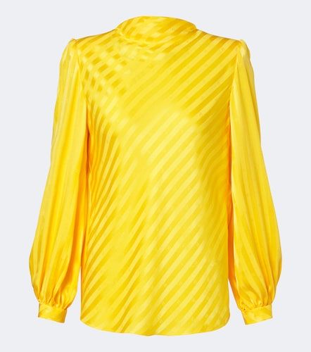 VLogo striped silk jacquard blouse - Valentino - Modalova