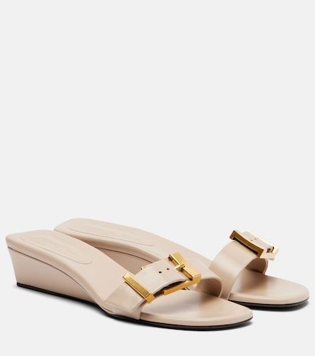 Manhattan leather wedge mules - Khaite - Modalova