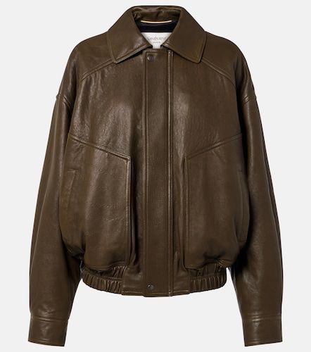 Saint Laurent Leather bomber jacket - Saint Laurent - Modalova