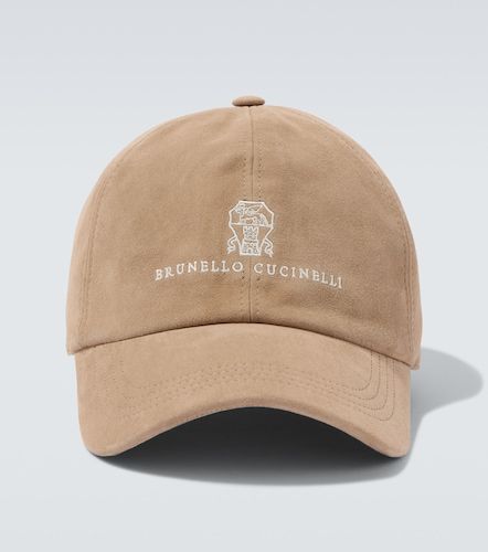 Logo suede baseball cap - Brunello Cucinelli - Modalova