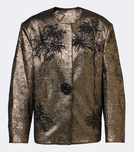 Blazer de brocado adornado - Jacques Wei - Modalova