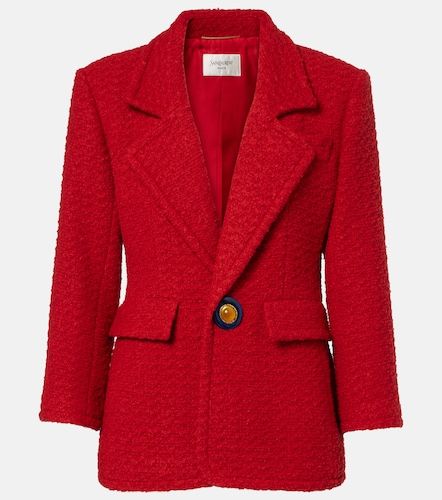 Wool and silk-blend tweed jacket - Saint Laurent - Modalova