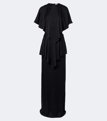 Abito lungo in raso con mantella - Stella McCartney - Modalova