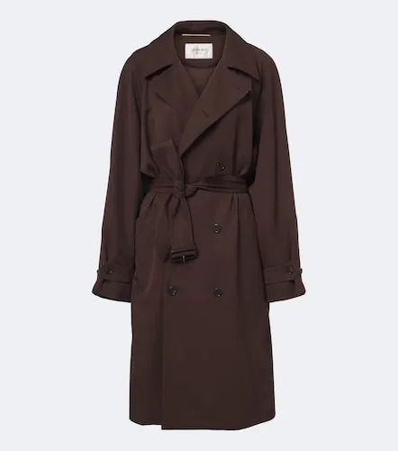 Gabardina cruzada de lana - Saint Laurent - Modalova