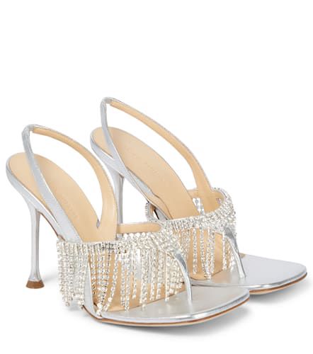 Embellished leather thong sandals - Magda Butrym - Modalova