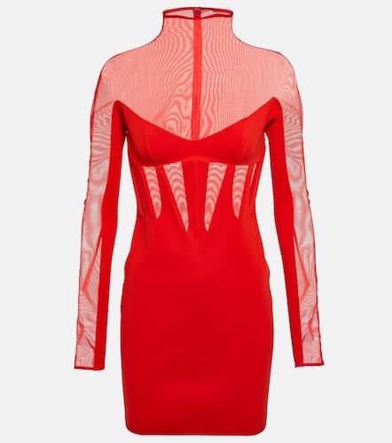 Mugler Miniabito con mesh - Mugler - Modalova