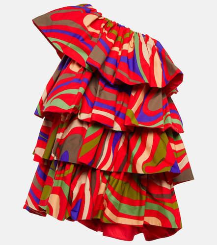 Ruffled printed cotton minidress - Pucci - Modalova