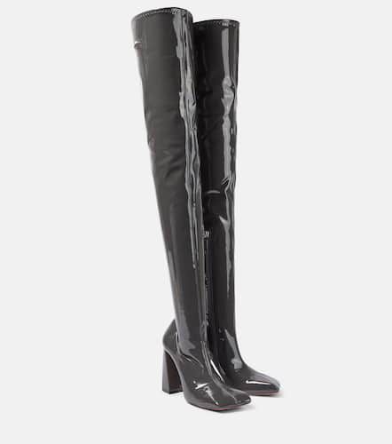 Marine Stretch 95 latex over-the-knee boots - Amina Muaddi - Modalova