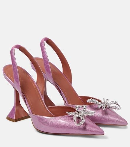 Rosie patent leather slingback pumps - Amina Muaddi - Modalova