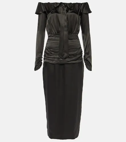 Vestido midi de seda - Alessandra Rich - Modalova